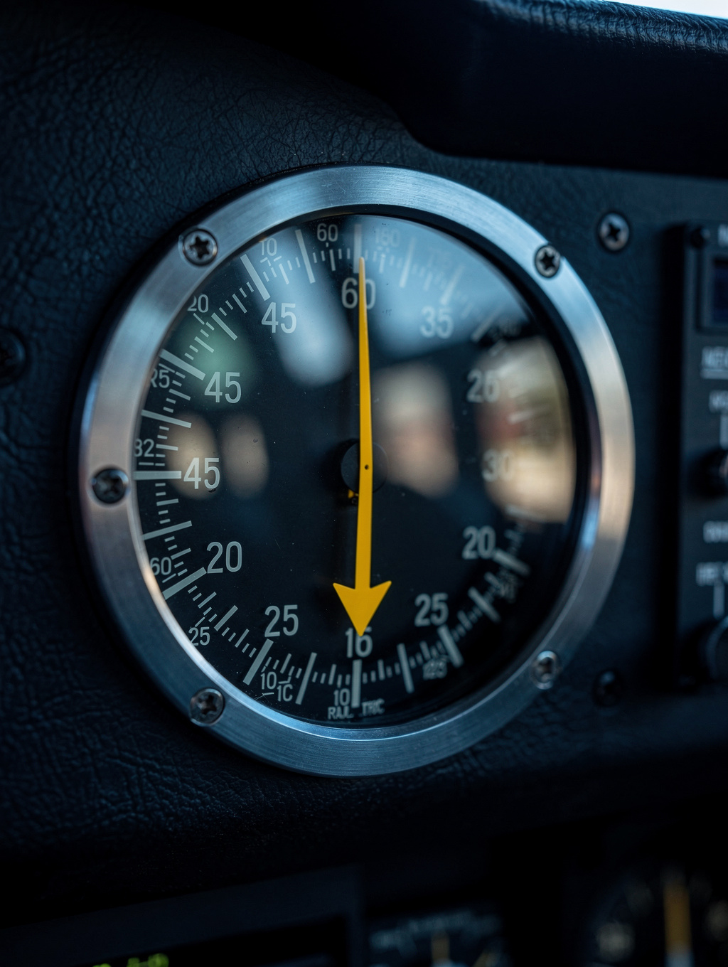 Beechcraft Baron cockpit panel showing technical precision