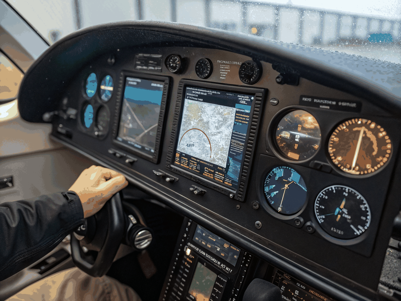 High-detail aircraft instrument panel