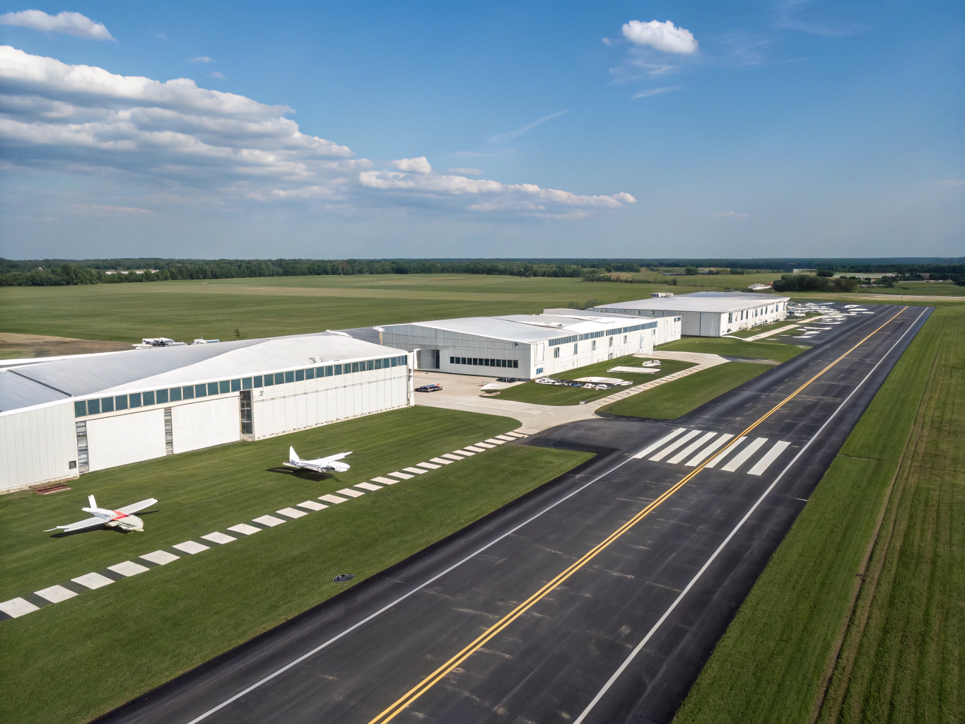 Aerial view of Southeast airpark community